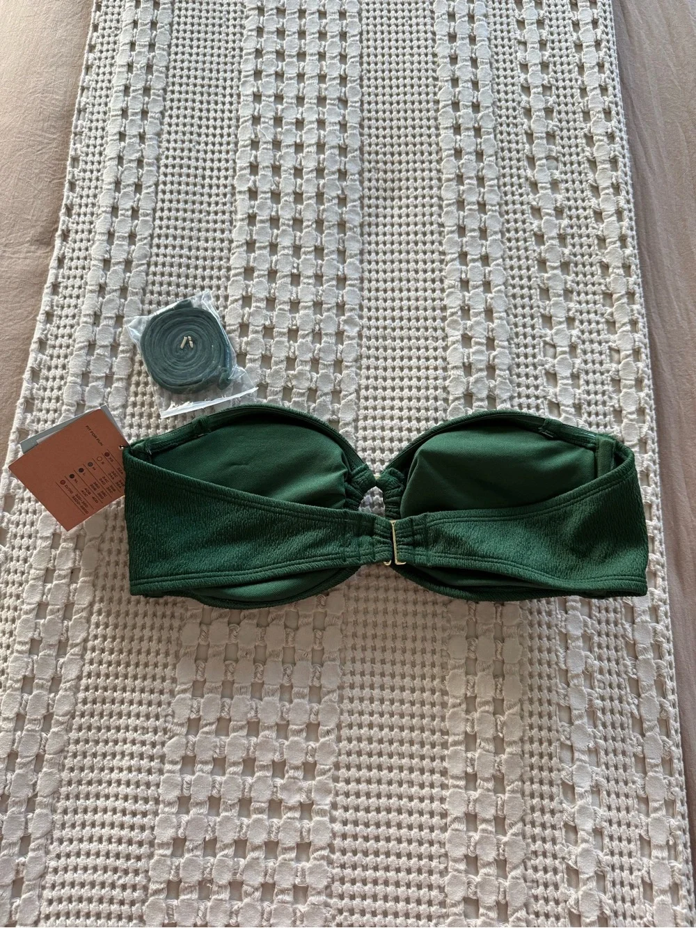 NEW Shade & Shore Green Strapless Bikini Top Size M - Picture 4 of 4